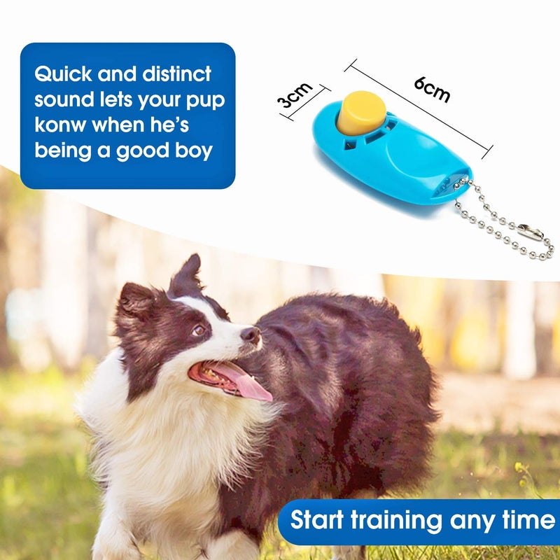 BAAPET 15/20/30/50/100 ft Long Dog Training Leash with Clickers for Small, Medium and Large Dogs or Cats (50 Feet, SkyBlue) - Image 5